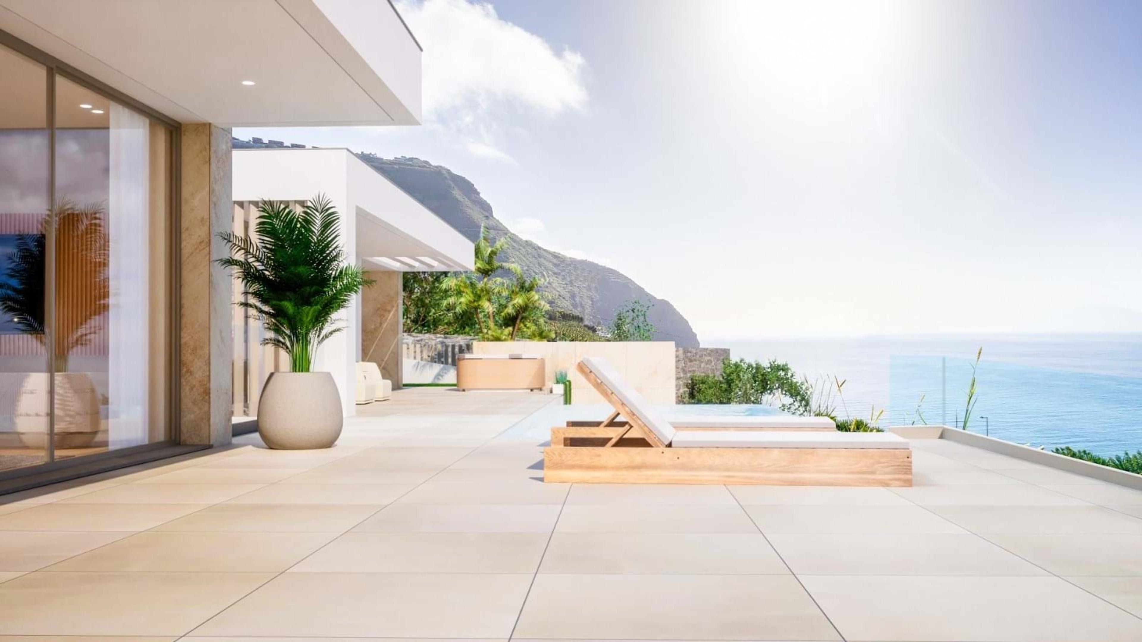 Luksusvilla på Madeira med panoramautsikt over havet, privat basseng og moderne design. Eksklusiv eiendom til salgs – ideell investering i premium eiendomsmarkedet eller som helårsbolig. Romslig terrasse, minimalistisk arkitektur og unik beliggenhet nær naturen.