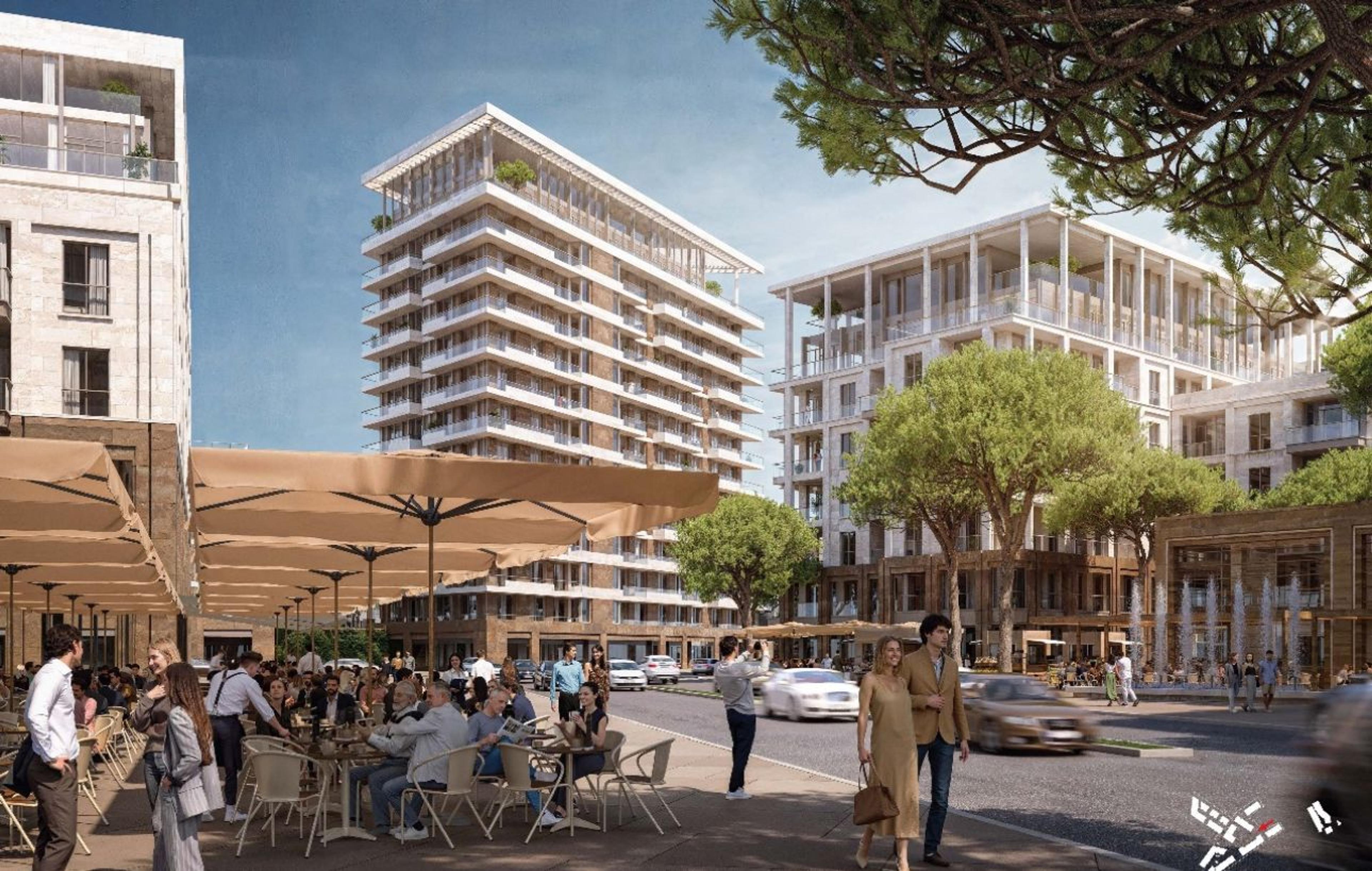 Novos apartamentos em Tirana com terraços - apartamentos à venda em complexo moderno com cafés e restaurantes