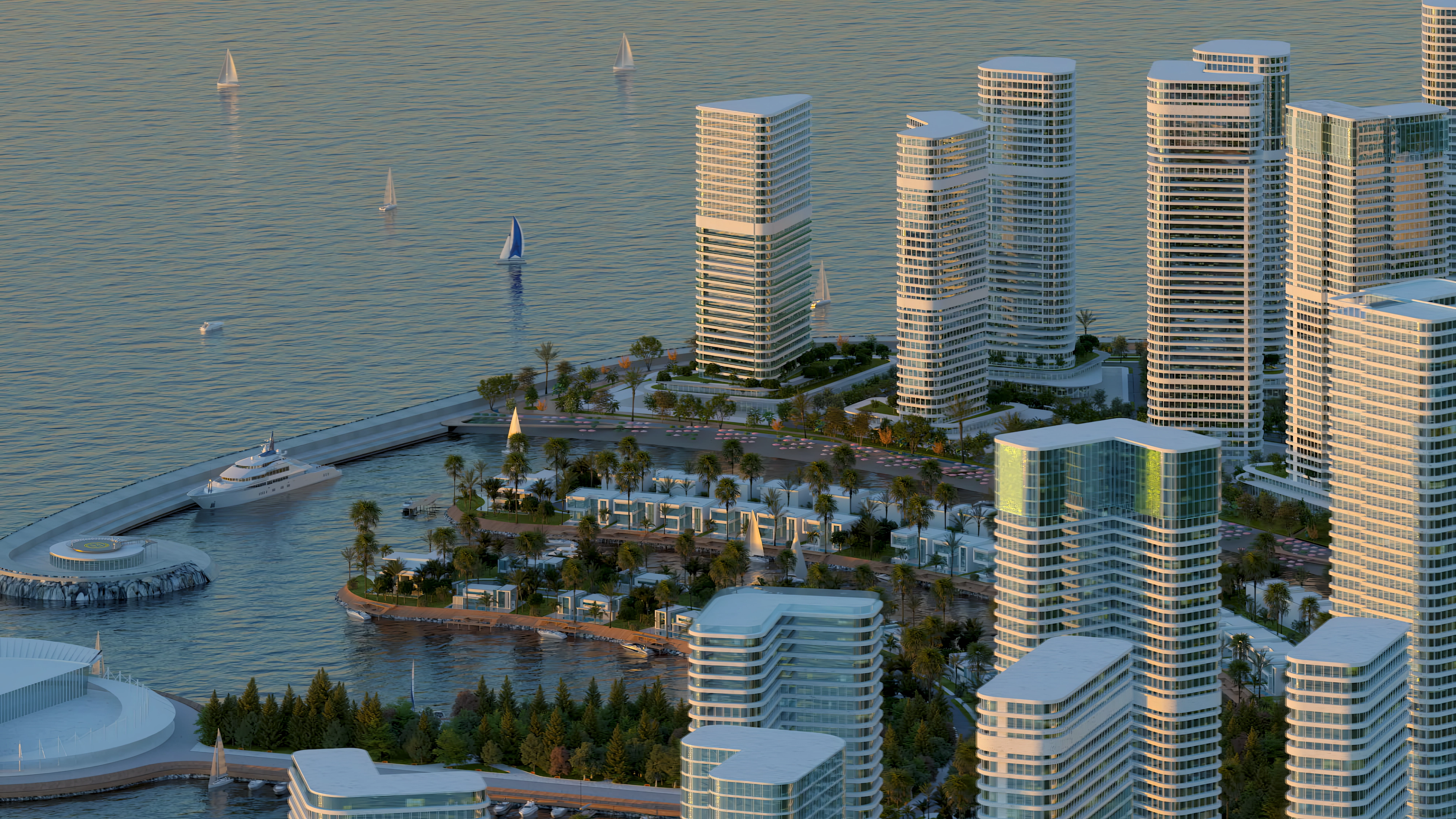 Ambassadori Island Batumi – розкішні апартаменти та вілли над Чорним морем, інвестиція first line з мариною і видом на море, преміум нерухомості у Батумі.