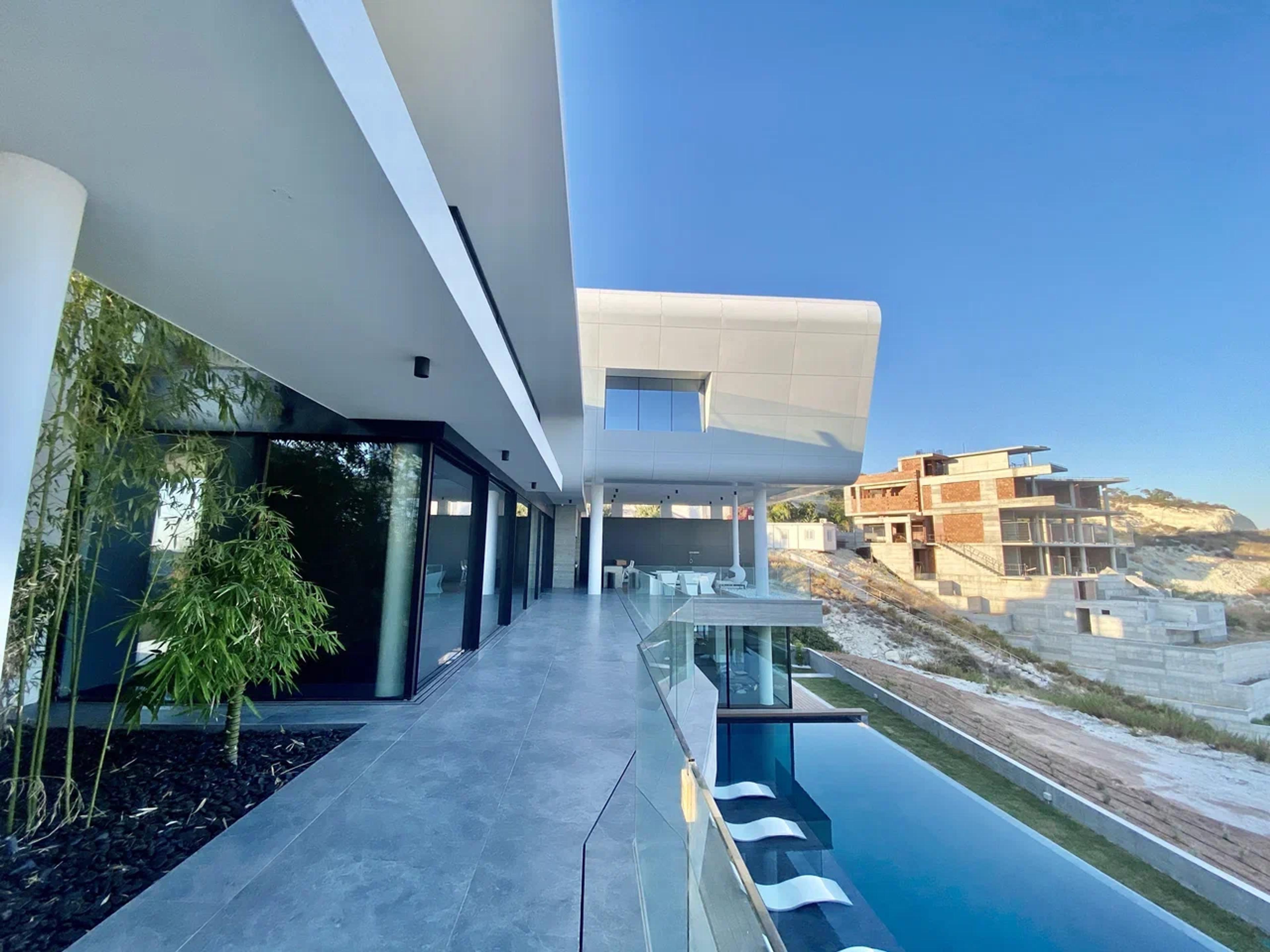 Modern villa under construction with pool in Limassol – real estate investments Cyprus