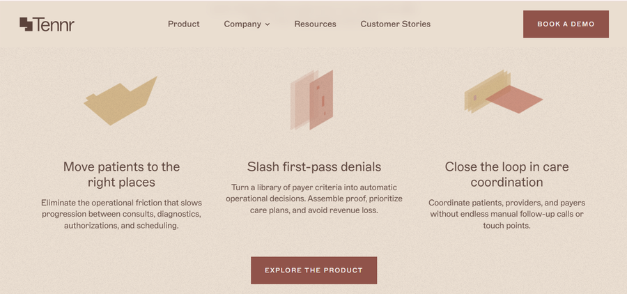 Tennr homepage