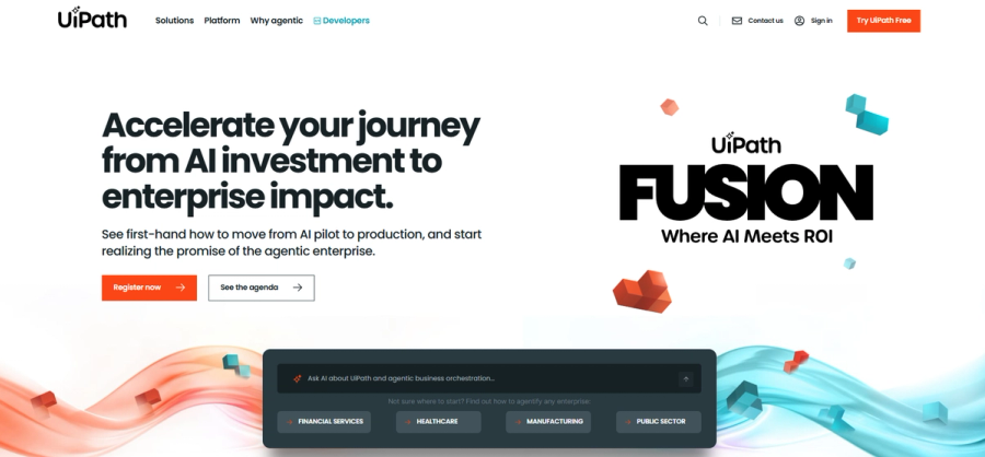 UiPath homepage