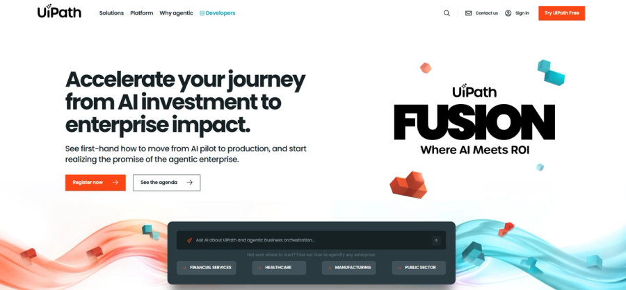 UiPath homepage
