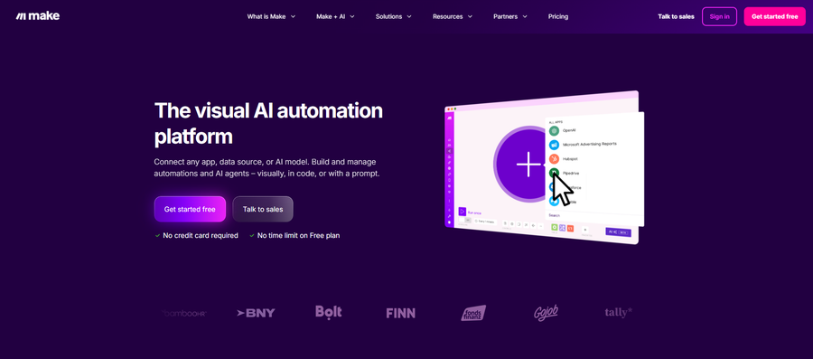 Make.com homepage