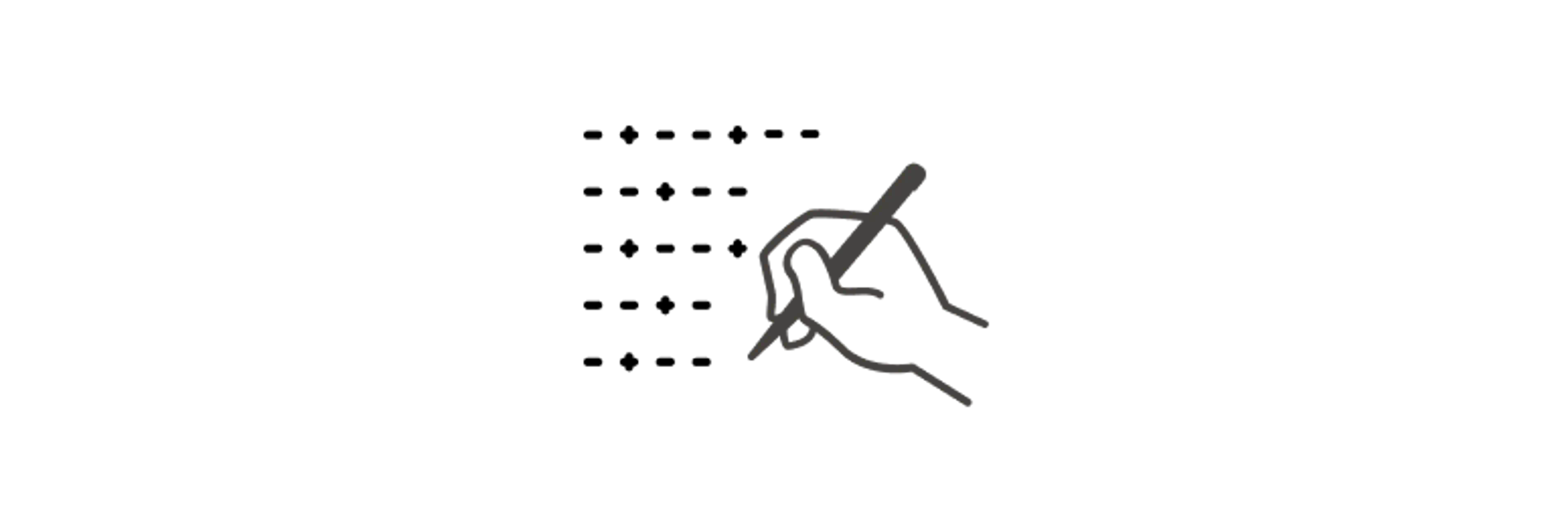 Illustration of a hand writing