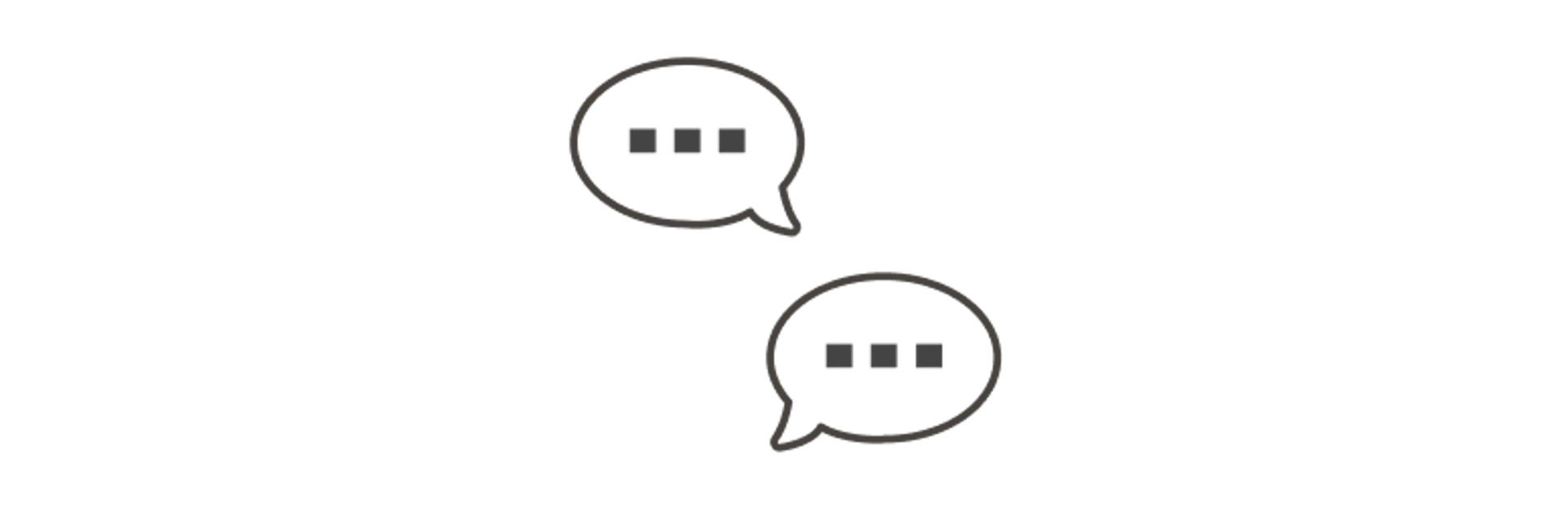 Illustration of chat bubbles from an online conversation