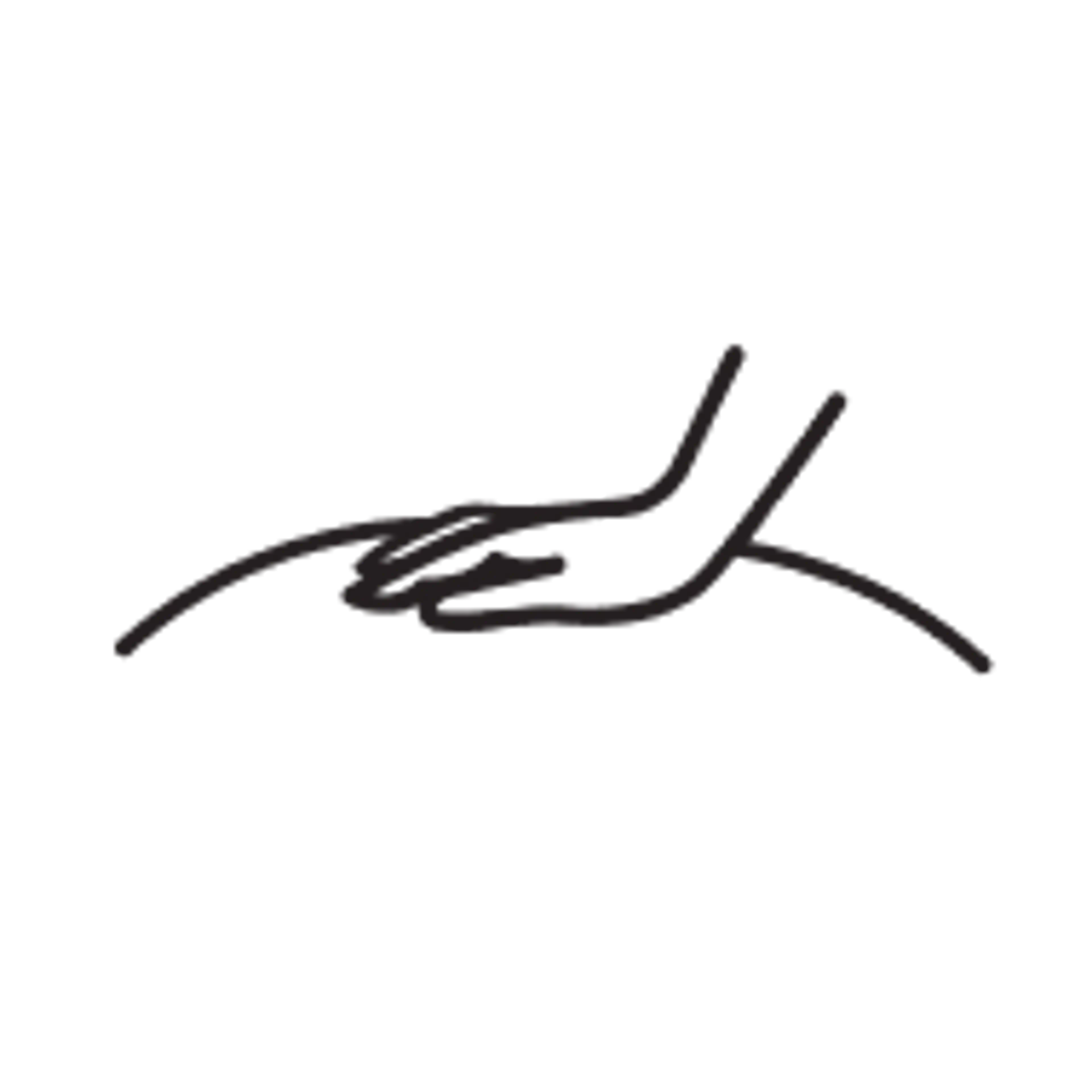 Icon showing a hand pushing on a sofa cushion