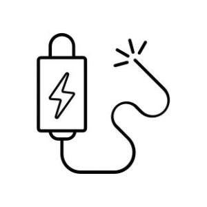 built in charger icon