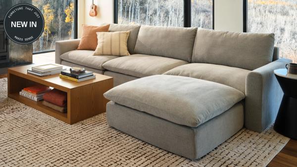 An all new collection with cloudlike comfort that never sags and modular design made to grow with you. Go ahead, get comfy.