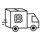 Delivery van with a huge Burrow logo on the side