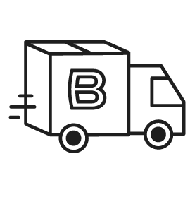 Delivery van with a huge Burrow logo on the side