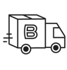 Delivery van with a huge Burrow logo on the side