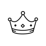 Black outline of a crown