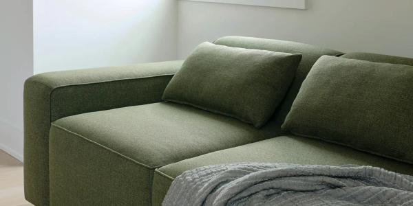 Sofa with blanket
