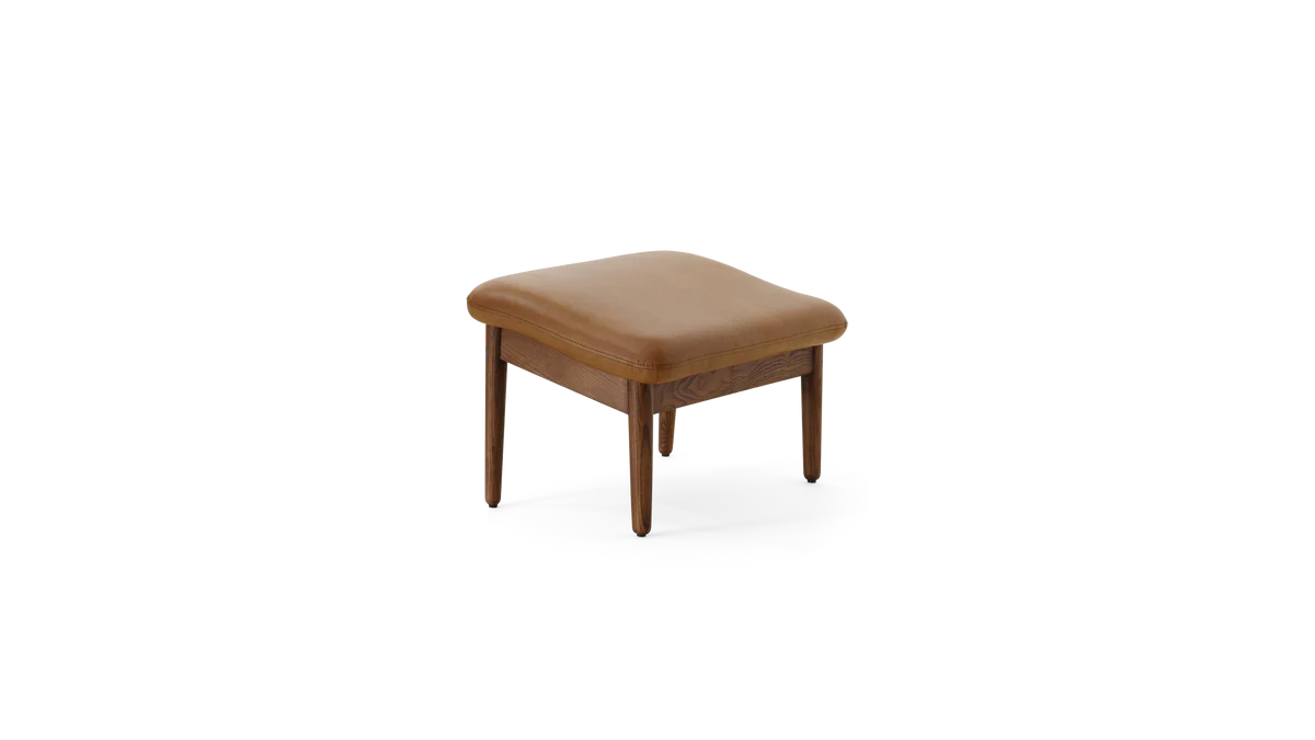 gimlet ottoman in camel leather