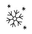 Black illustrated snowflake