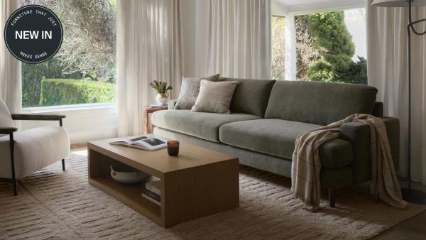 NEW: Ember Pro in sage set in a living room