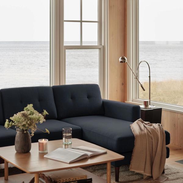 nomad modular sectional in Navy performance fabric