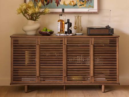 opera media console in walnut