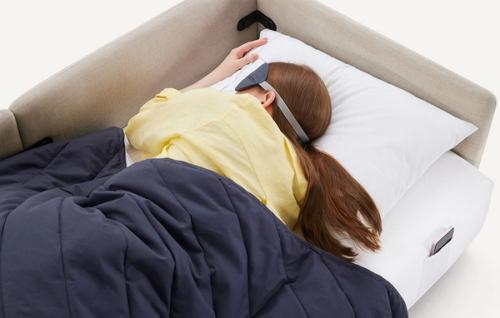 sleep kit on a sofa
