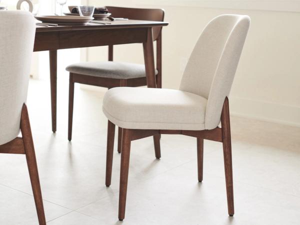 Alto dining chair in Papyrus/Walnut