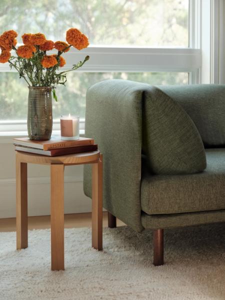 range sofa upholstered arm with index wooden stool