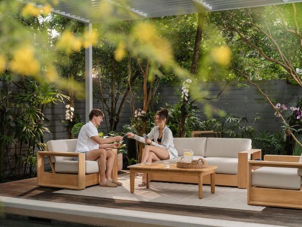 outdoor furniture on deck