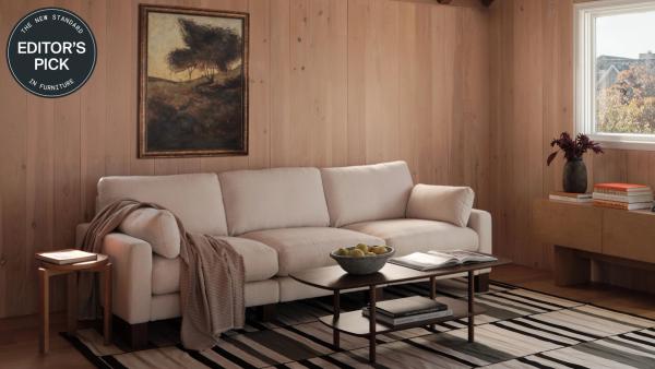 Editor's Pick: Union sofa in Georgia Clay in a living room