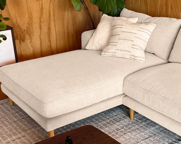 Ember Chaise Sectional in Georgia Clay