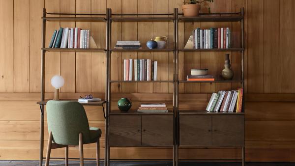 title home office in walnut