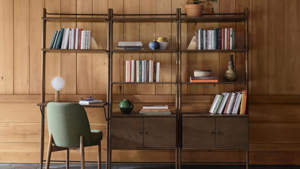 title home office in walnut