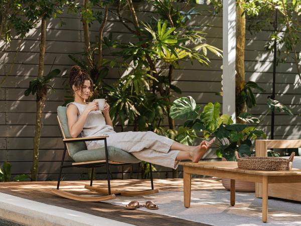 outdoor furniture on deck