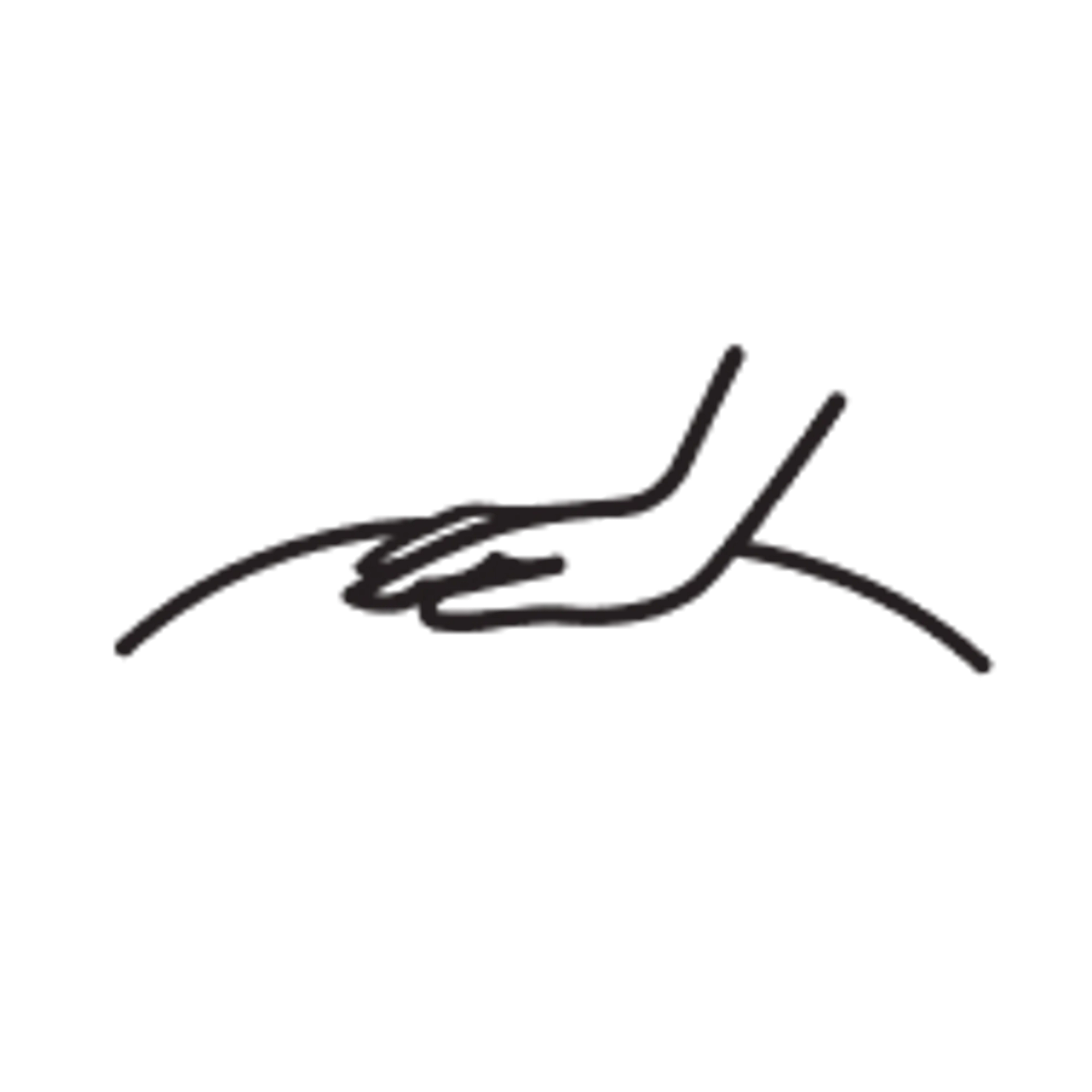 Icon showing a hand pushing on a sofa cushion