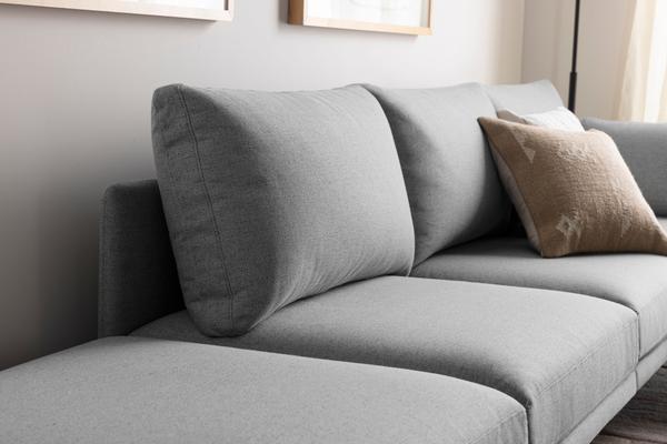 field sofa in fog