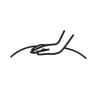 Icon showing a hand pushing on a sofa cushion