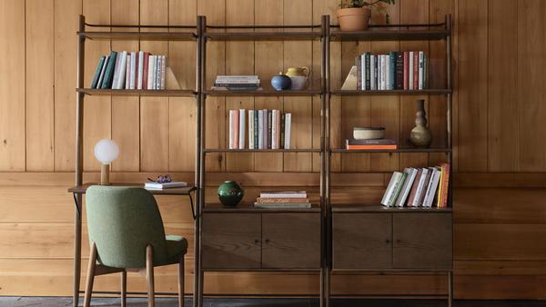 title home office in walnut