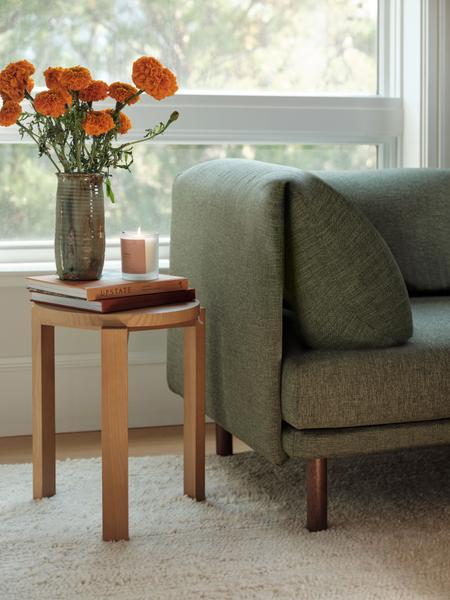 range sofa upholstered arm with index wooden stool
