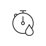 Stopwatch with droplet of liquid