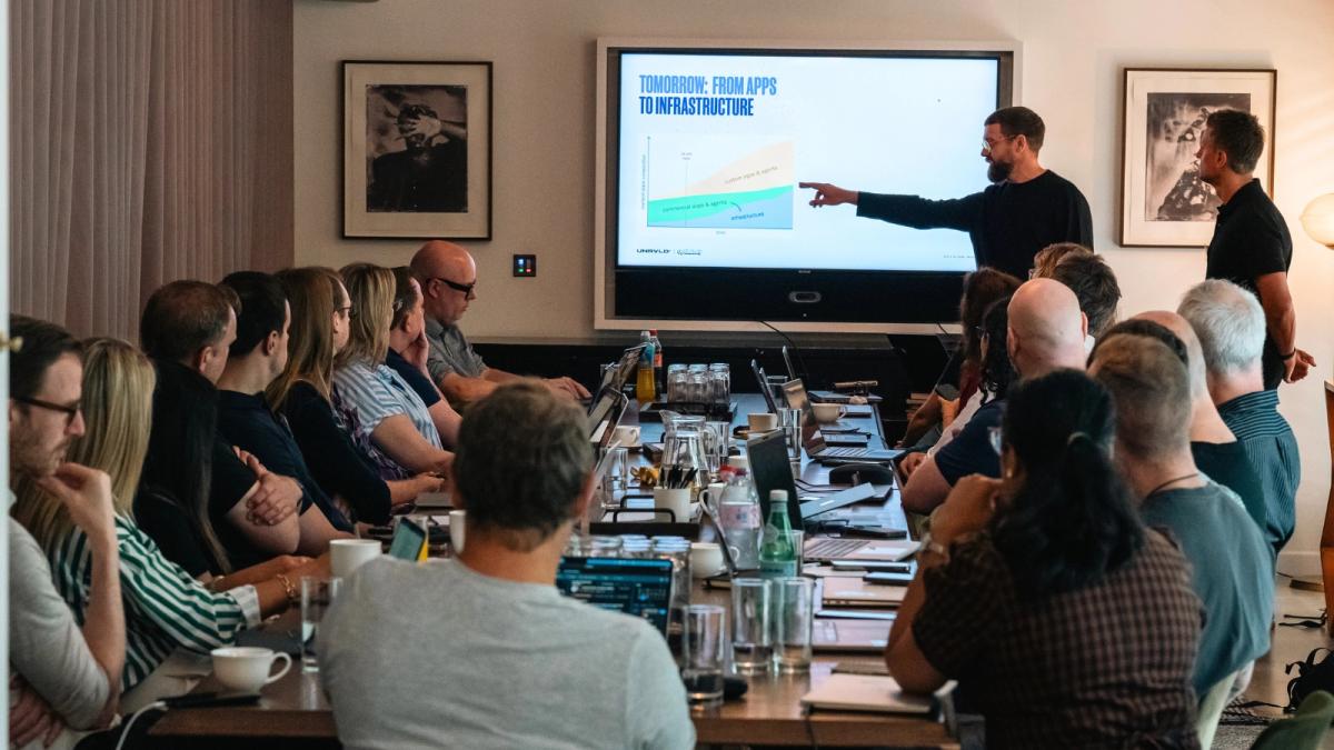 UNRVLD and Optimizely AI workshop attendees, including marketing and digital leaders, learning about agentic AI and Opal during a hands-on enterprise training session.