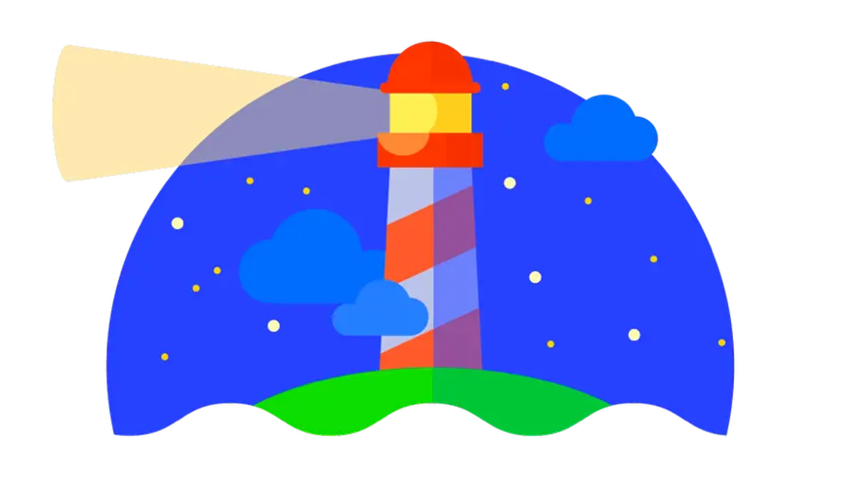 Google Lighthouse logo, the open-source tool for auditing web page performance, accessibility and SEO.