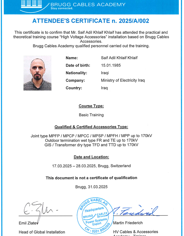 ATTENDEES CERTIFICATE