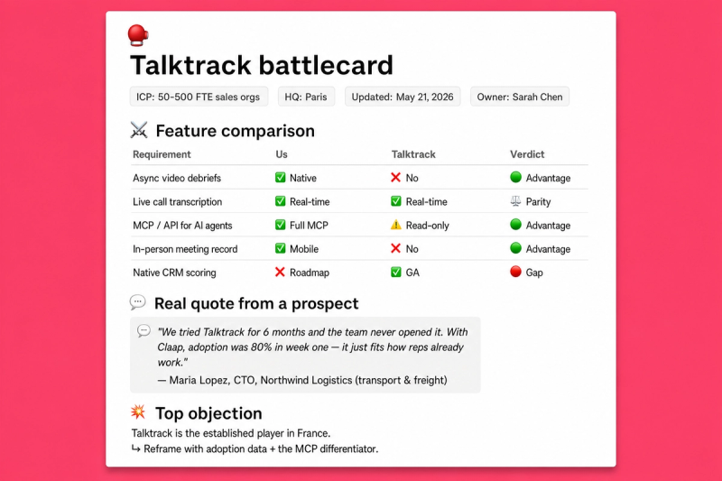 Battlecard Generator — example output