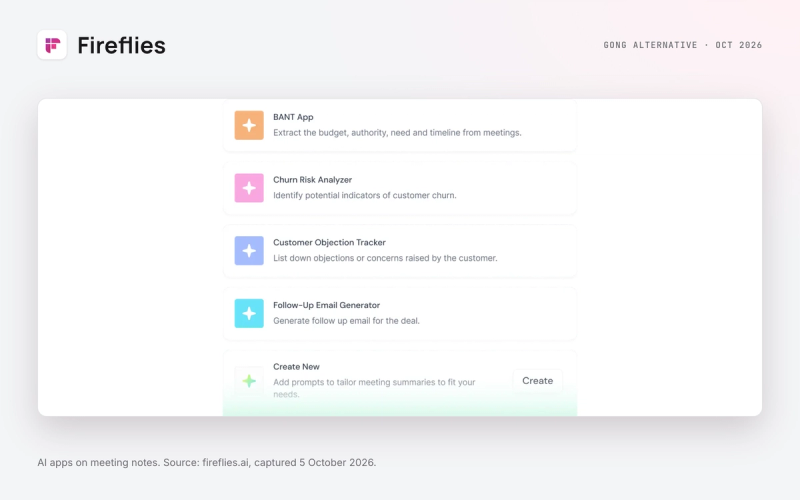 Fireflies AI apps on meeting notes, from fireflies.ai