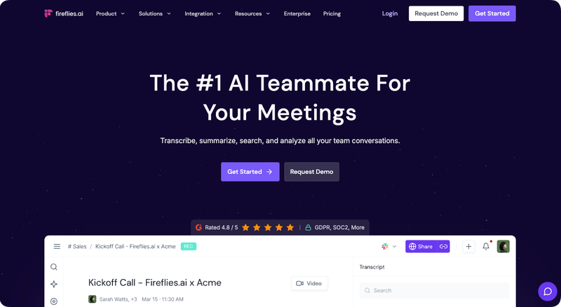 Fireflies.ai – Automated Note-Taking Across the Business