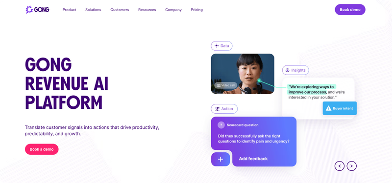 Gong is a market leader in call intelligence