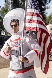 Derek in astronaut costume