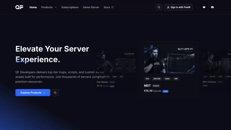 Strona główna sklepu QF Developers