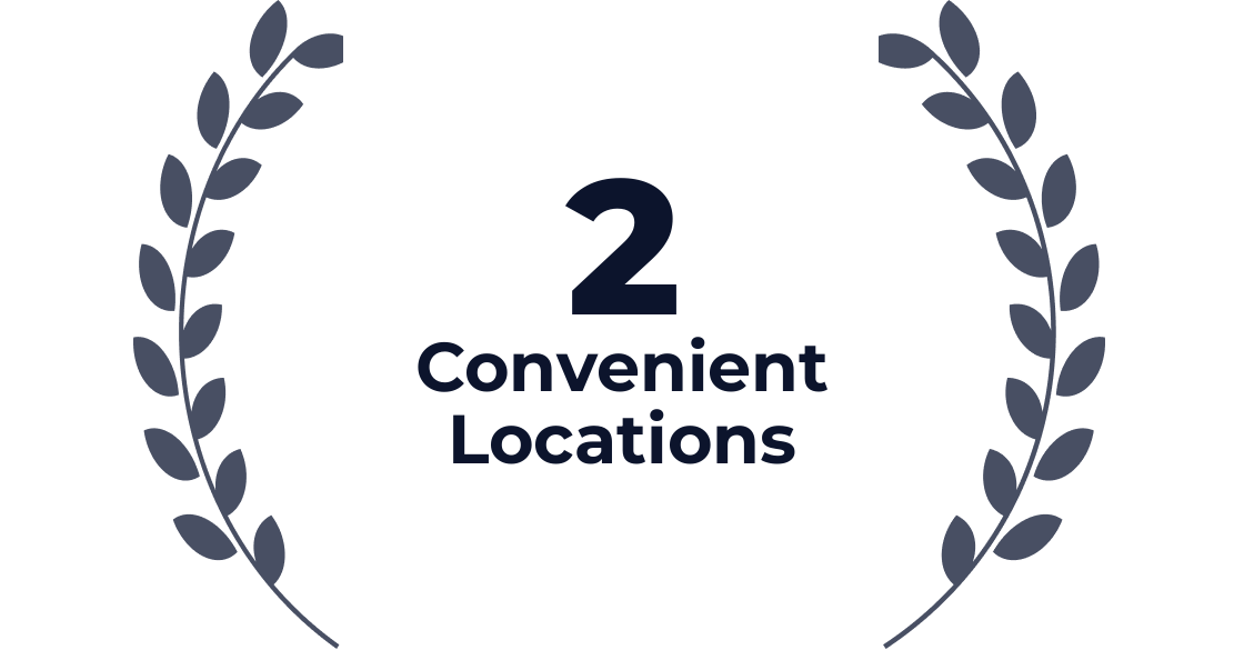 2 Convenient Locations Logo