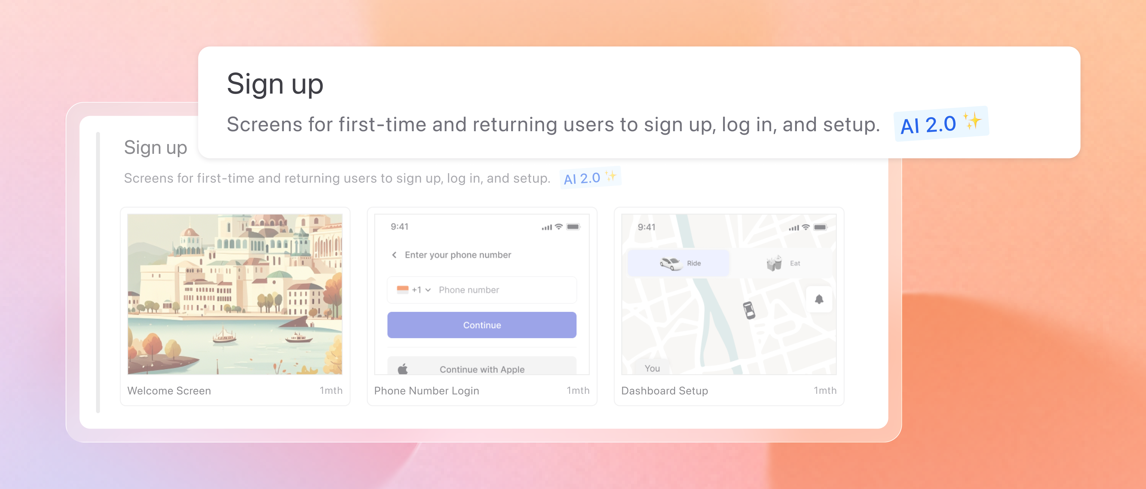 Showing an AI-created section with a description