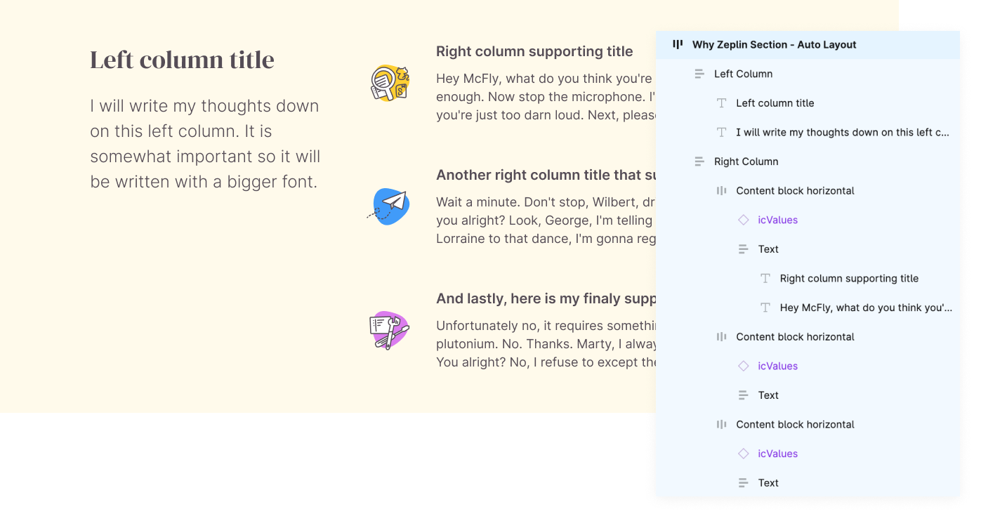 auto layout side panel